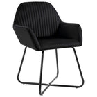 Eetkamerstoelen 6 st fluweel zwart 61x61x84 cm