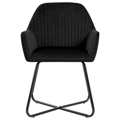Eetkamerstoelen Fluweel 6 Zwart