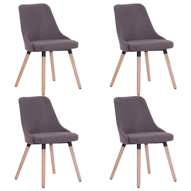 Eetkamerstoelen Draaibaar Stof 4 Taupe