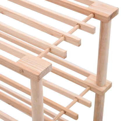 Schoenenrek met 3 schappen 2 st massief vurenhout 1 74 x 26 x 48.5 cm