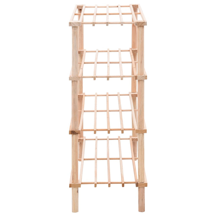 Schoenenrek met 4 schappen 2 st massief vurenhout 1 74 x 26 x 67.5 cm
