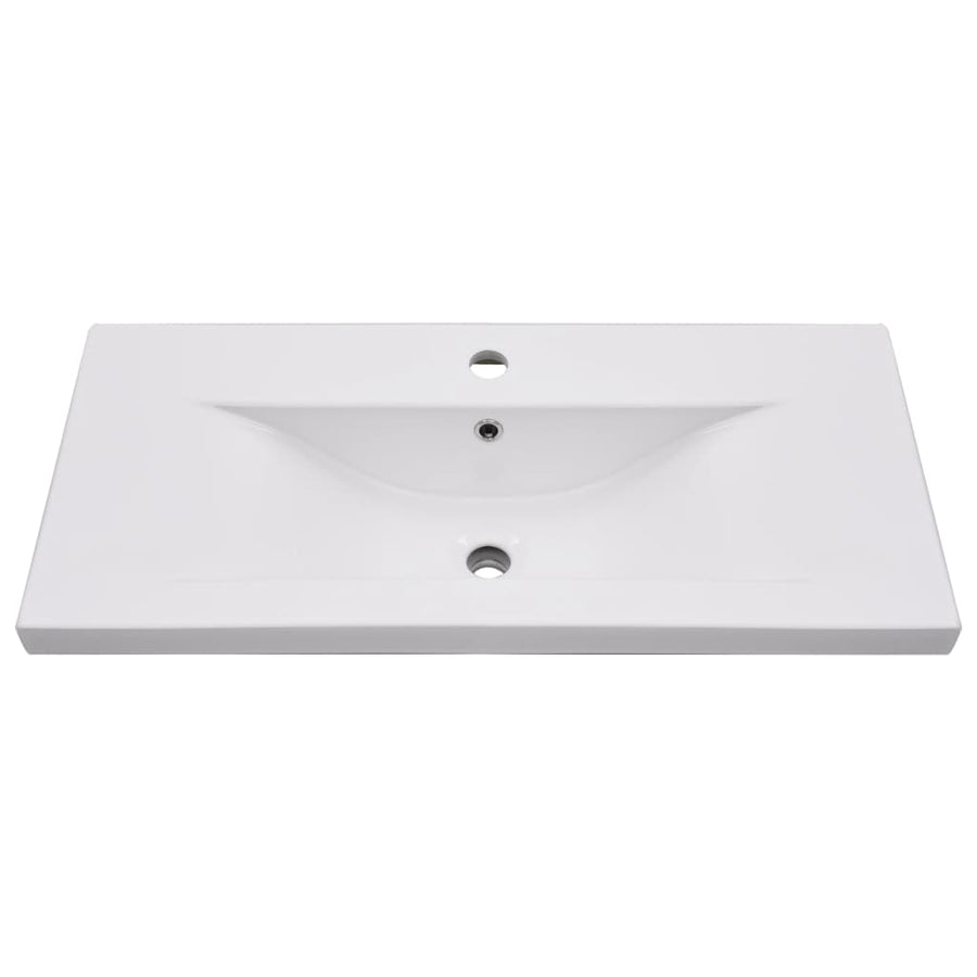 Inbouwwastafel 81X39,5X18,5 Cm Keramiek Wit 81 x 39.5 x 18.5 cm