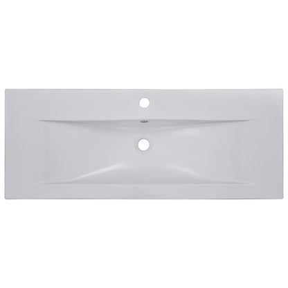 Inbouwwastafel 101X39,5X18,5 Cm Keramiek Wit 101 x 39.5 x 18.5 cm