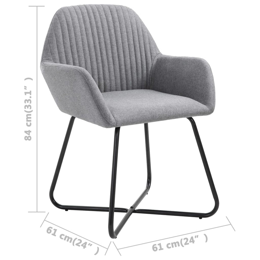 Eetkamerstoelen Stof 4 Lichtgrijs