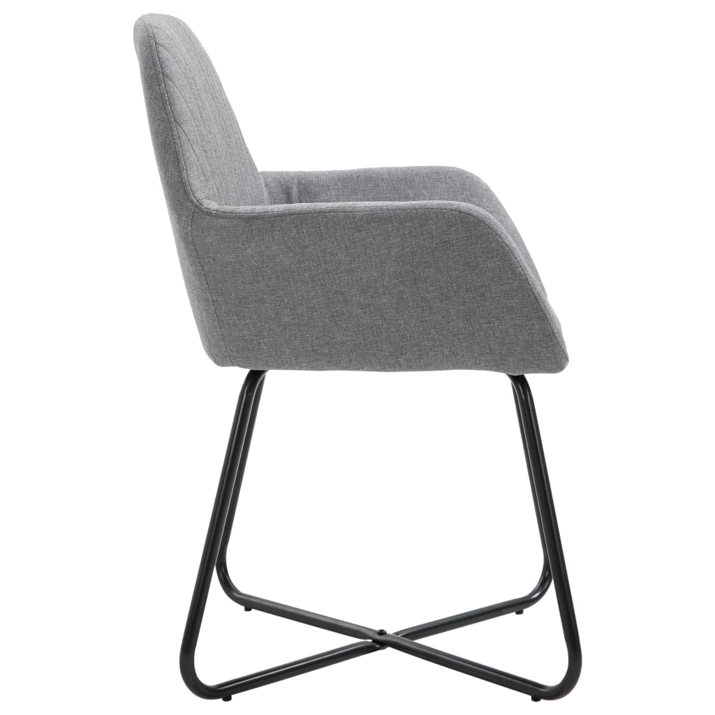 Eetkamerstoelen Stof 6 Lichtgrijs
