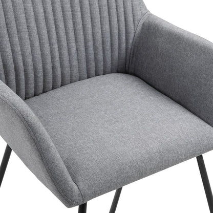 Eetkamerstoelen Stof 6 Lichtgrijs
