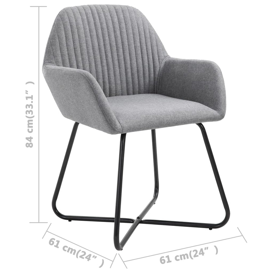 Eetkamerstoelen Stof 6 Lichtgrijs