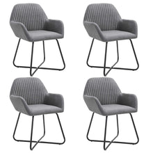 Eetkamerstoelen Stof 4 Donkergrijs