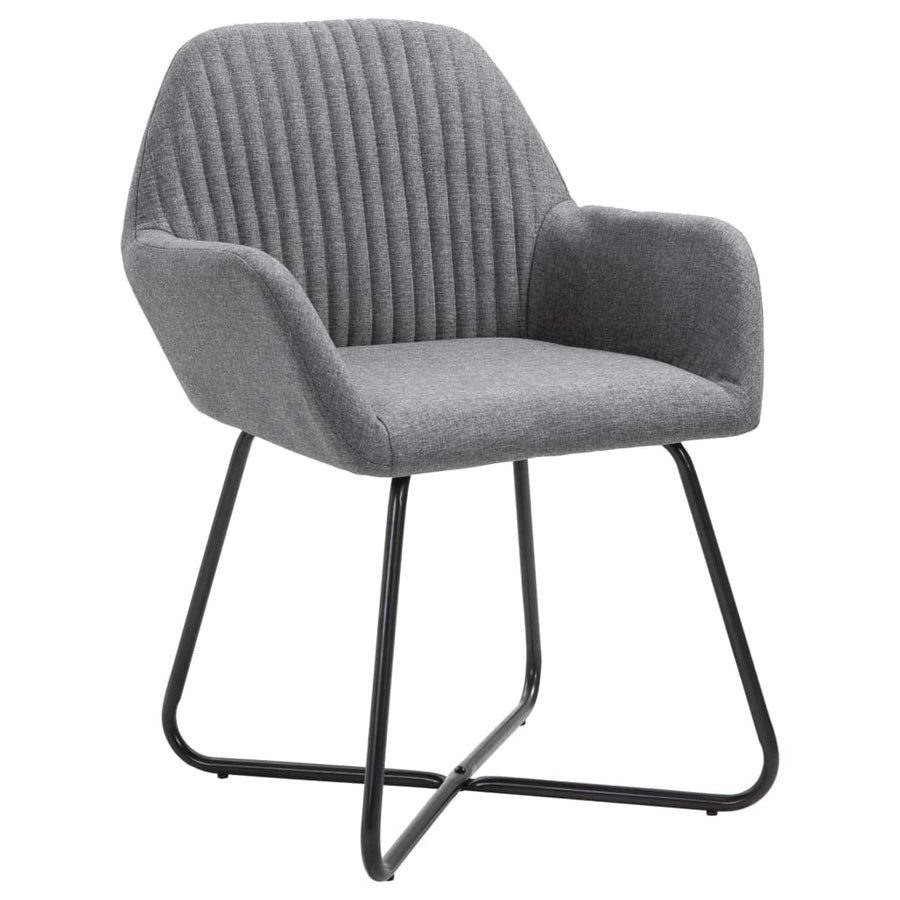 Eetkamerstoelen Stof 4 Donkergrijs