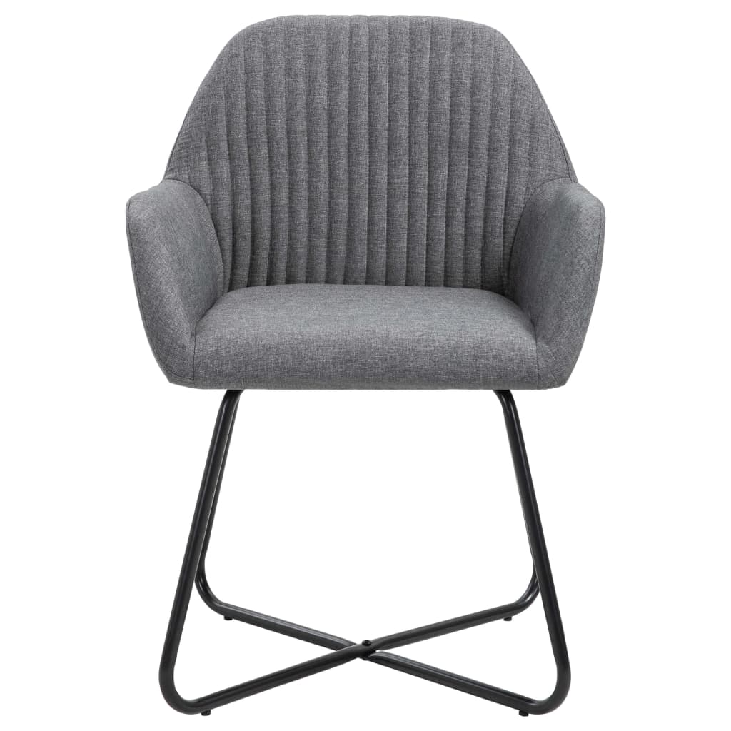 Eetkamerstoelen Stof 4 Donkergrijs