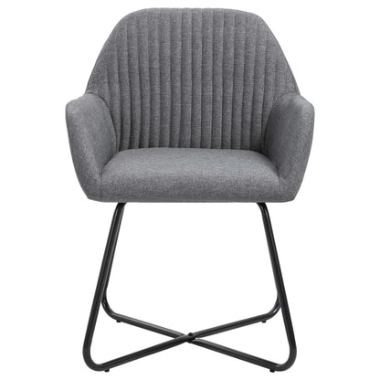 Eetkamerstoelen Stof 4 Donkergrijs