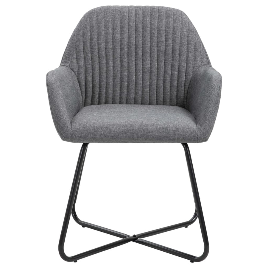 Eetkamerstoelen Stof 4 Donkergrijs