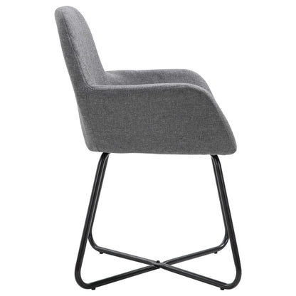 Eetkamerstoelen Stof 4 Donkergrijs