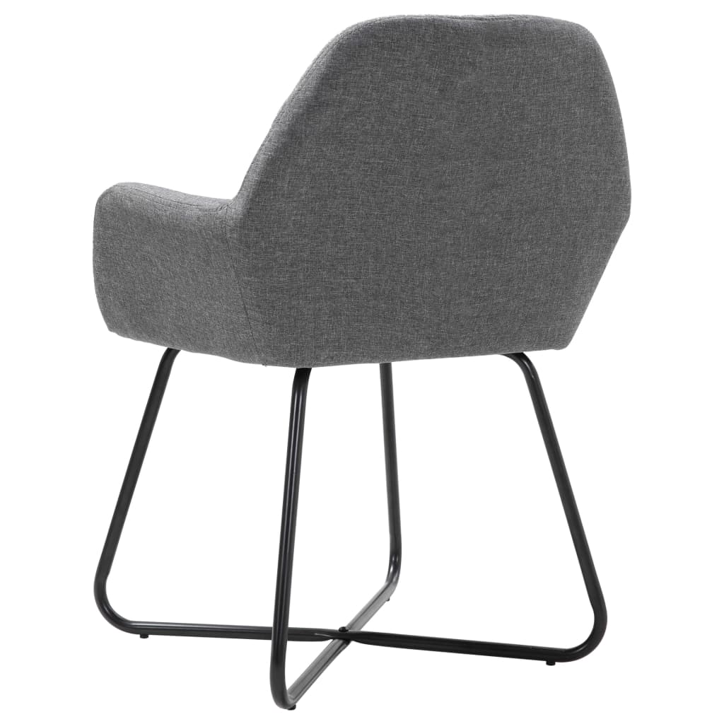 Eetkamerstoelen Stof 4 Donkergrijs