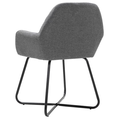 Eetkamerstoelen Stof 4 Donkergrijs