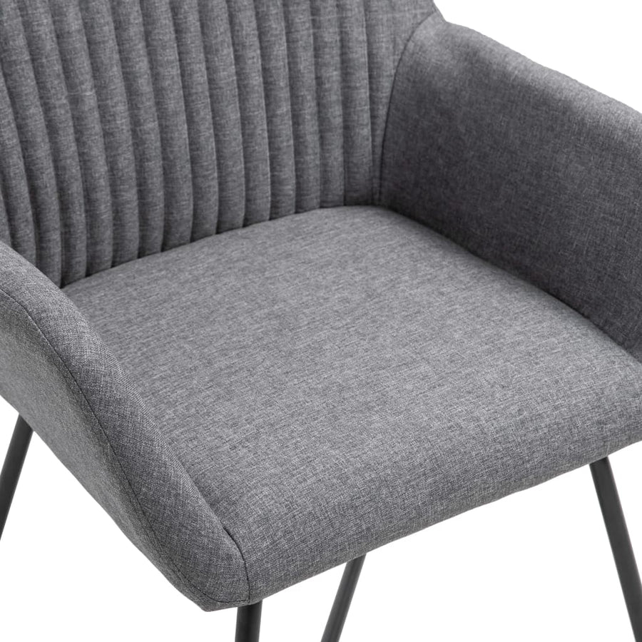 Eetkamerstoelen Stof 4 Donkergrijs