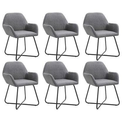 Eetkamerstoelen Stof 6 Donkergrijs