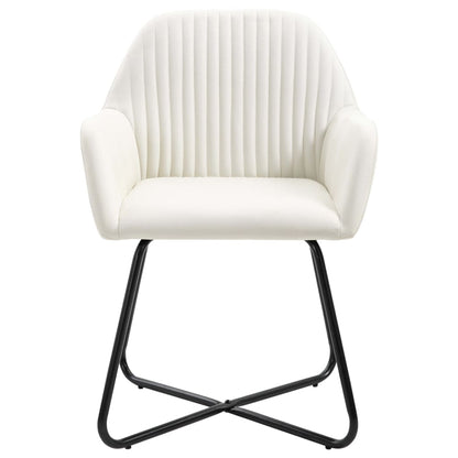 Eetkamerstoelen 6 St Stof Crème