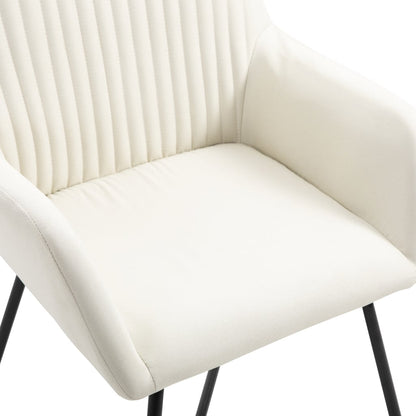 Eetkamerstoelen 6 St Stof Crème