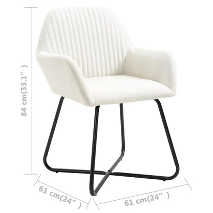 Eetkamerstoelen 6 St Stof Crème
