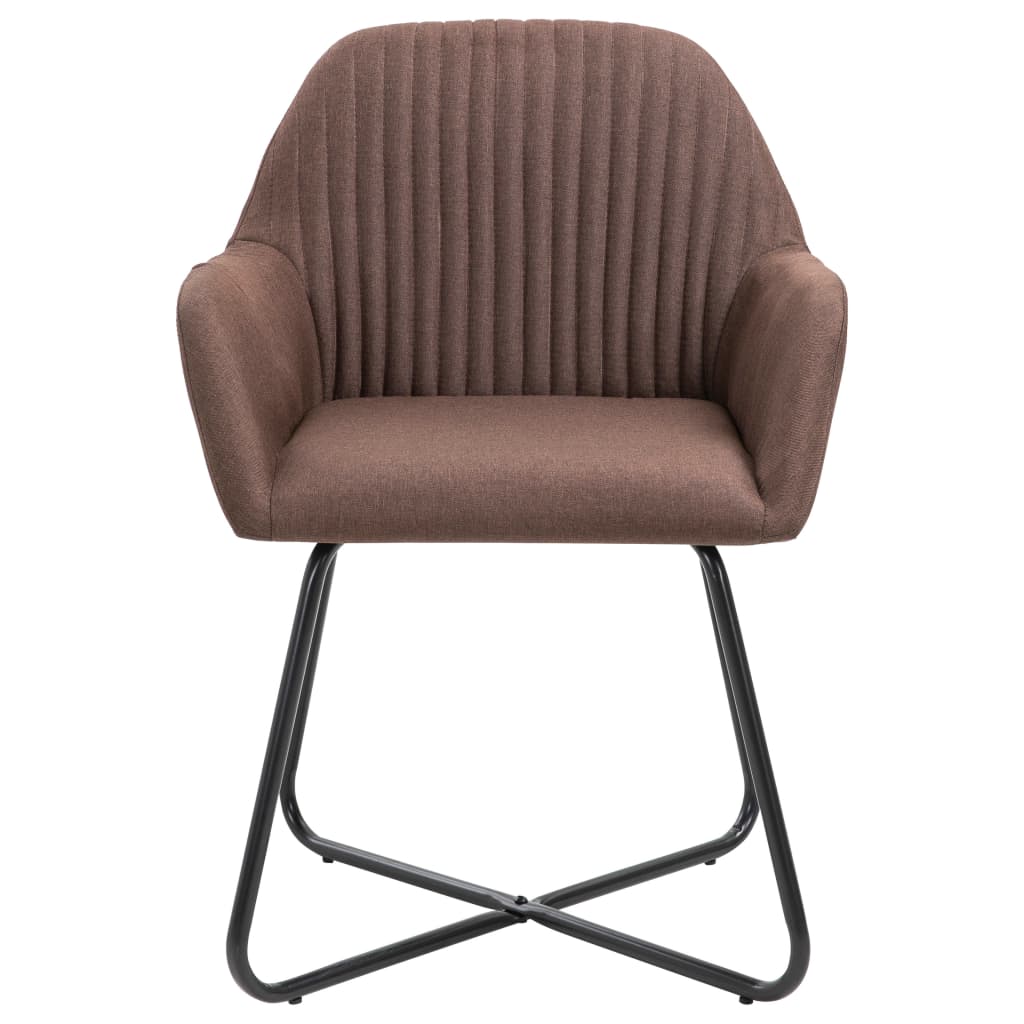 Eetkamerstoelen 4 St Stof Bruin