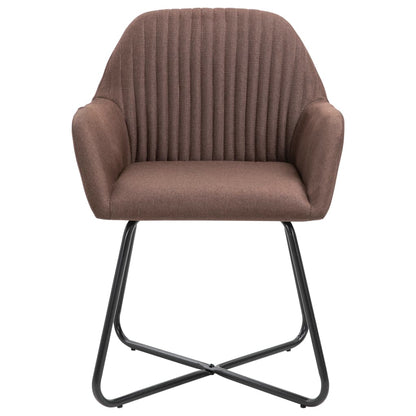Eetkamerstoelen 4 St Stof Bruin