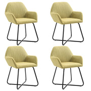 Eetkamerstoelen 4 stuks stof groen 61x61x84 cm
