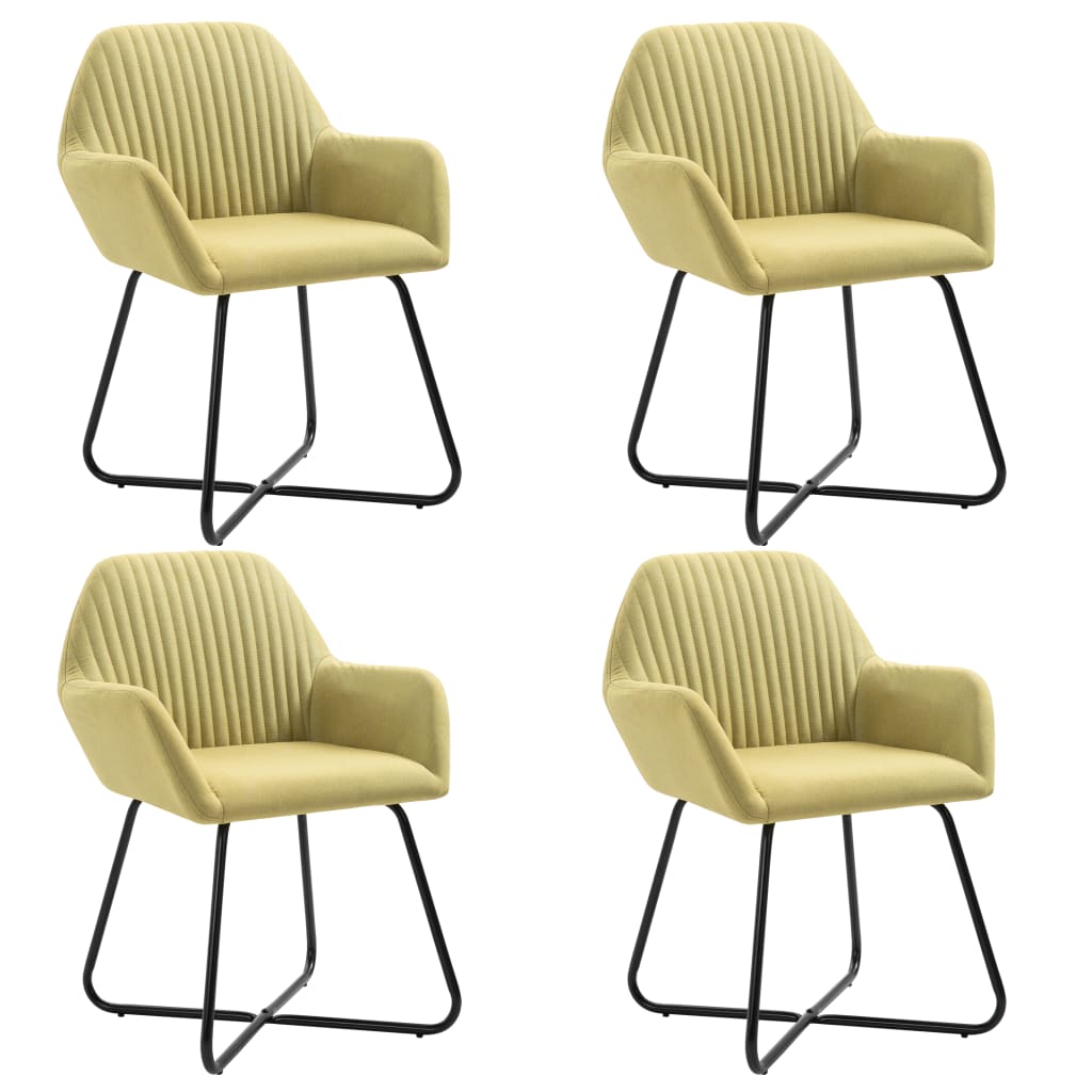 Eetkamerstoelen 4 St Stof Groen