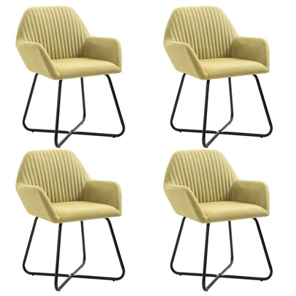 Eetkamerstoelen 4 St Stof Groen