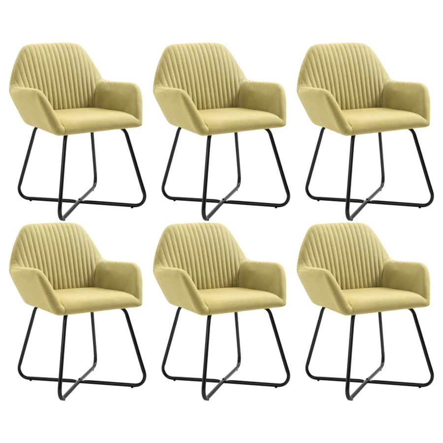 Eetkamerstoelen 6 St Stof Groen