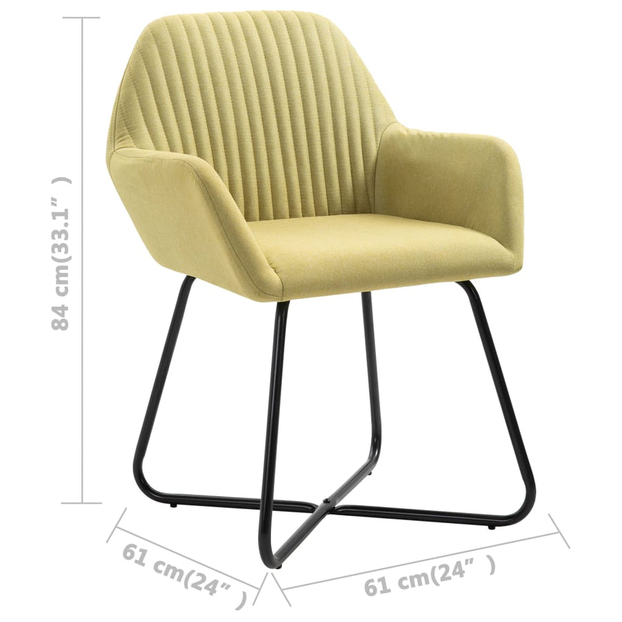 Eetkamerstoelen 6 St Stof Groen