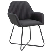 Eetkamerstoelen 4 st zwart 61x61x84 cm