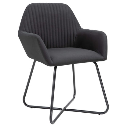Eetkamerstoelen Stof 4 Zwart