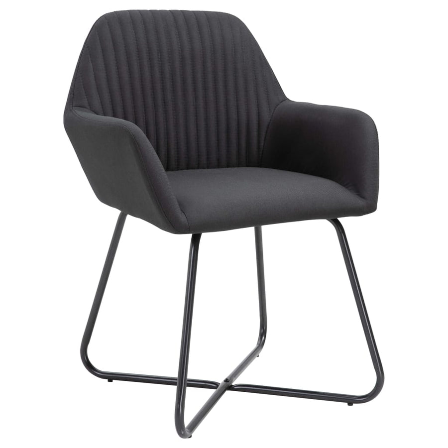 Eetkamerstoelen Stof 4 Zwart