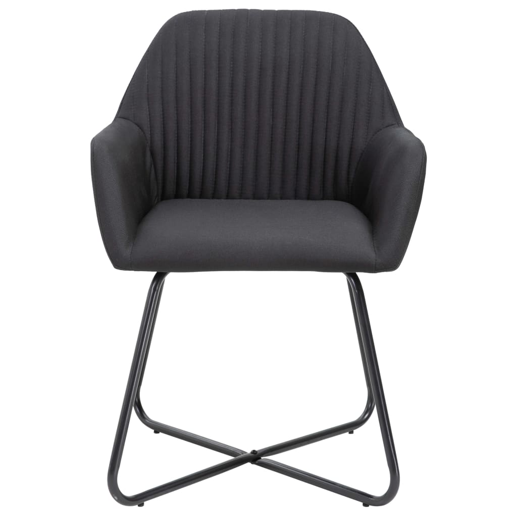 Eetkamerstoelen Stof 4 Zwart