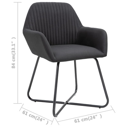 Eetkamerstoelen Stof 4 Zwart