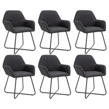 Eetkamerstoelen Stof 6 Zwart