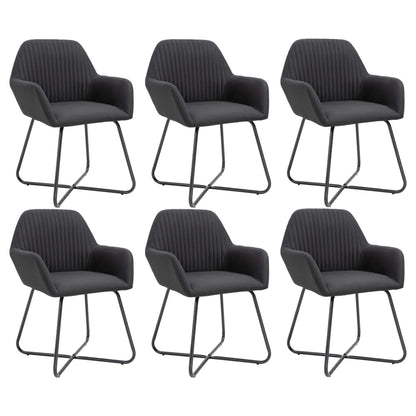 Eetkamerstoelen Stof 6 Zwart