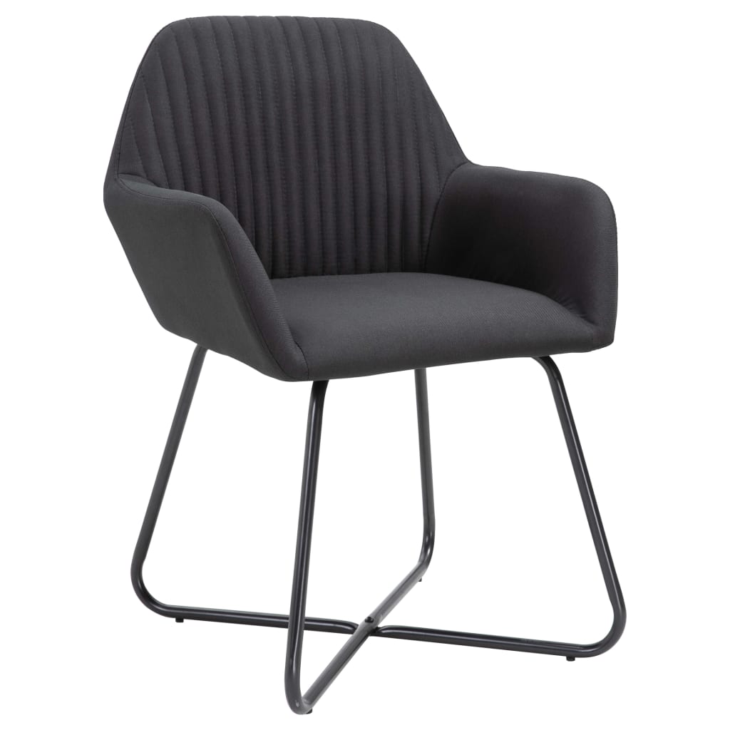 Eetkamerstoelen Stof 6 Zwart