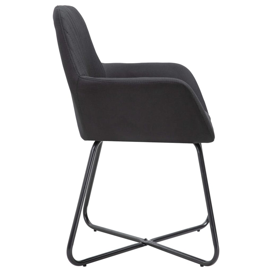 Eetkamerstoelen Stof 6 Zwart