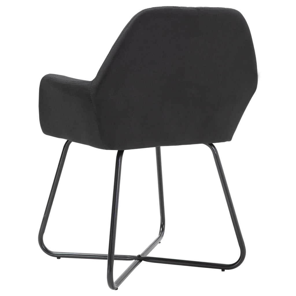 Eetkamerstoelen Stof 6 Zwart