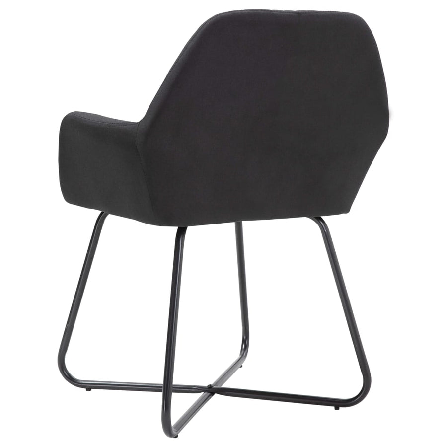 Eetkamerstoelen Stof 6 Zwart