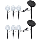 Garden lights 6 pcs LED with ground spikes and solar panels