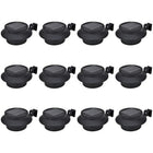 Fence lights 12 pc solar LED black