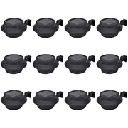 Schuttinglamp solar LED zwart 12 stuks