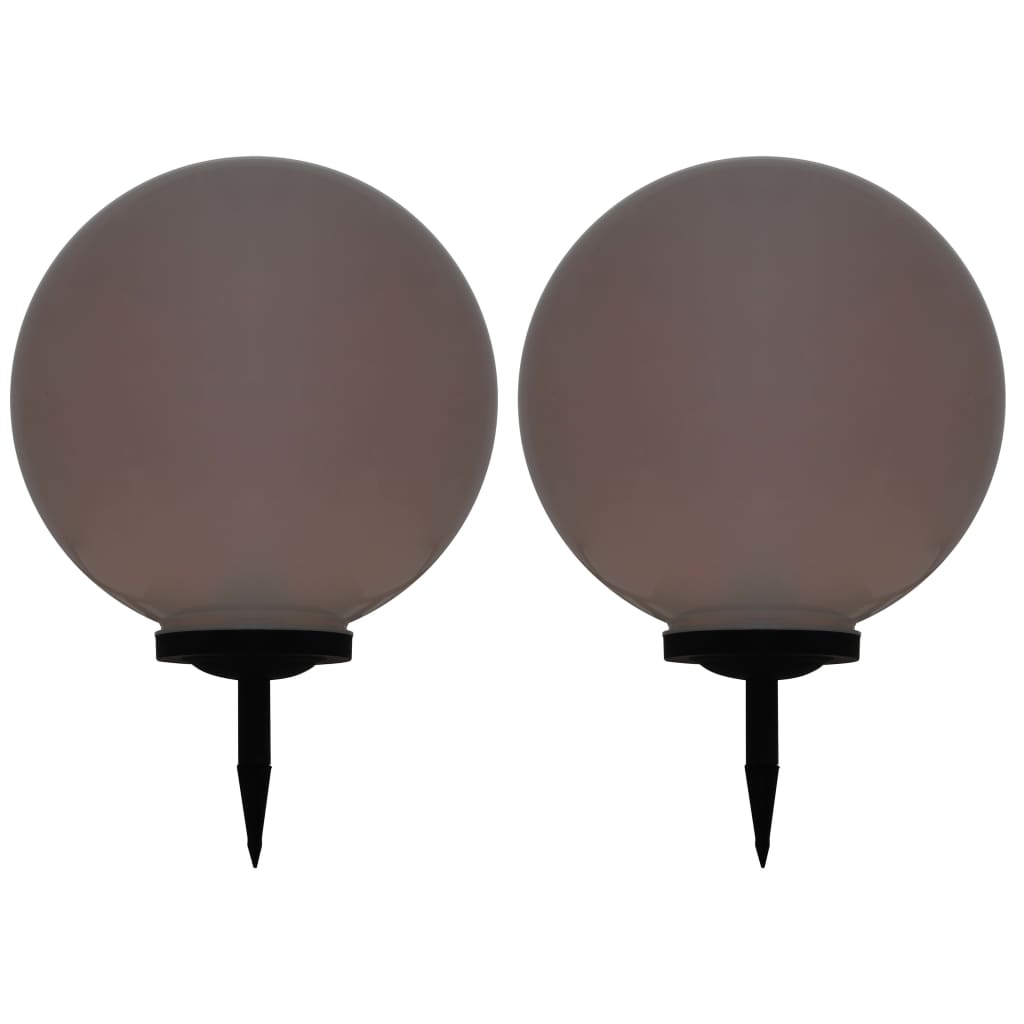 Solarlampen 2 St Led Rond 50 Cm Rgb