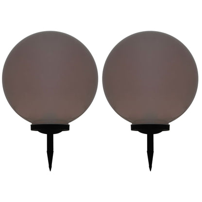 Solarlampen 2 St Led Rond 50 Cm Rgb