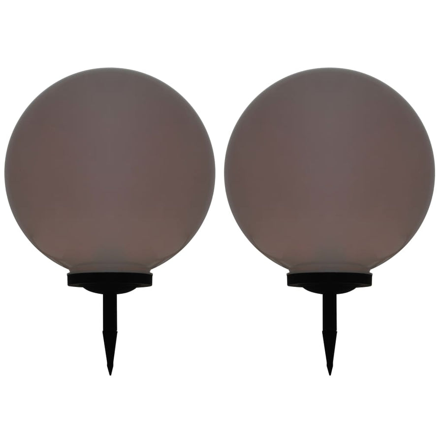 Solarlampen 2 St Led Rond 50 Cm Rgb