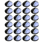 Solarwandlampen rond zwart 24 stuks