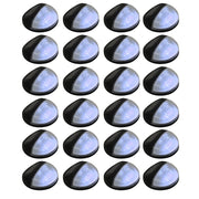 Solarwandlampen rond zwart 24 stuks